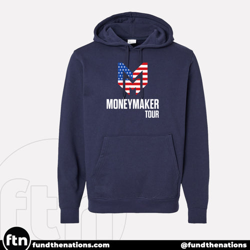 Moneymaker Tour Navy Hoodie - AMERICAN FLAG