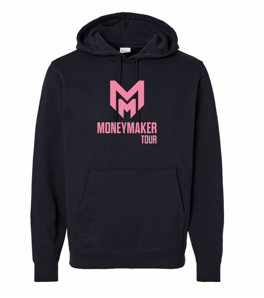 Moneymaker Tour Hoodie - Black with PINK