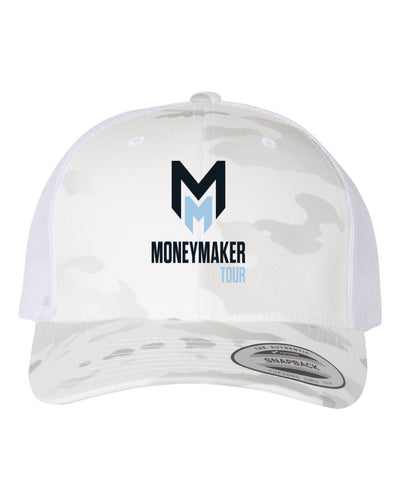 Moneymaker White Camo Trucker Snapback